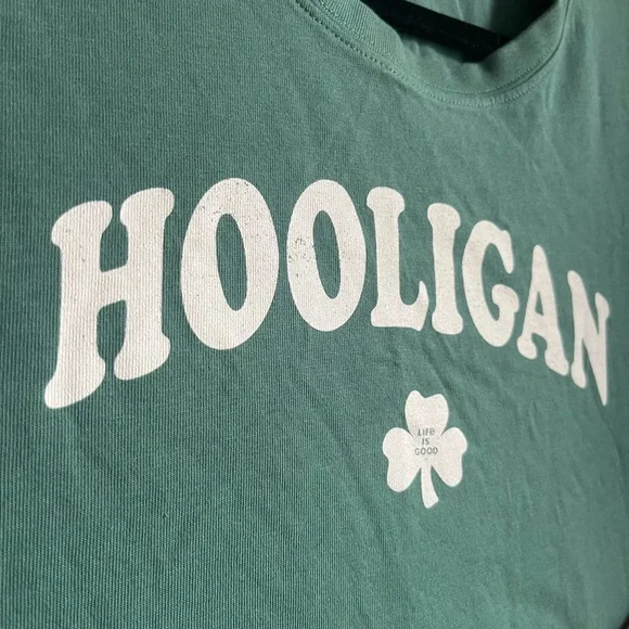 Life is Good green shirt - Picture 3 of 4